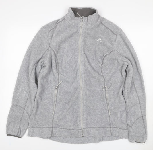 Quechua Women’s Grey 2XL Fleece Full Zip Outdoor Jacket