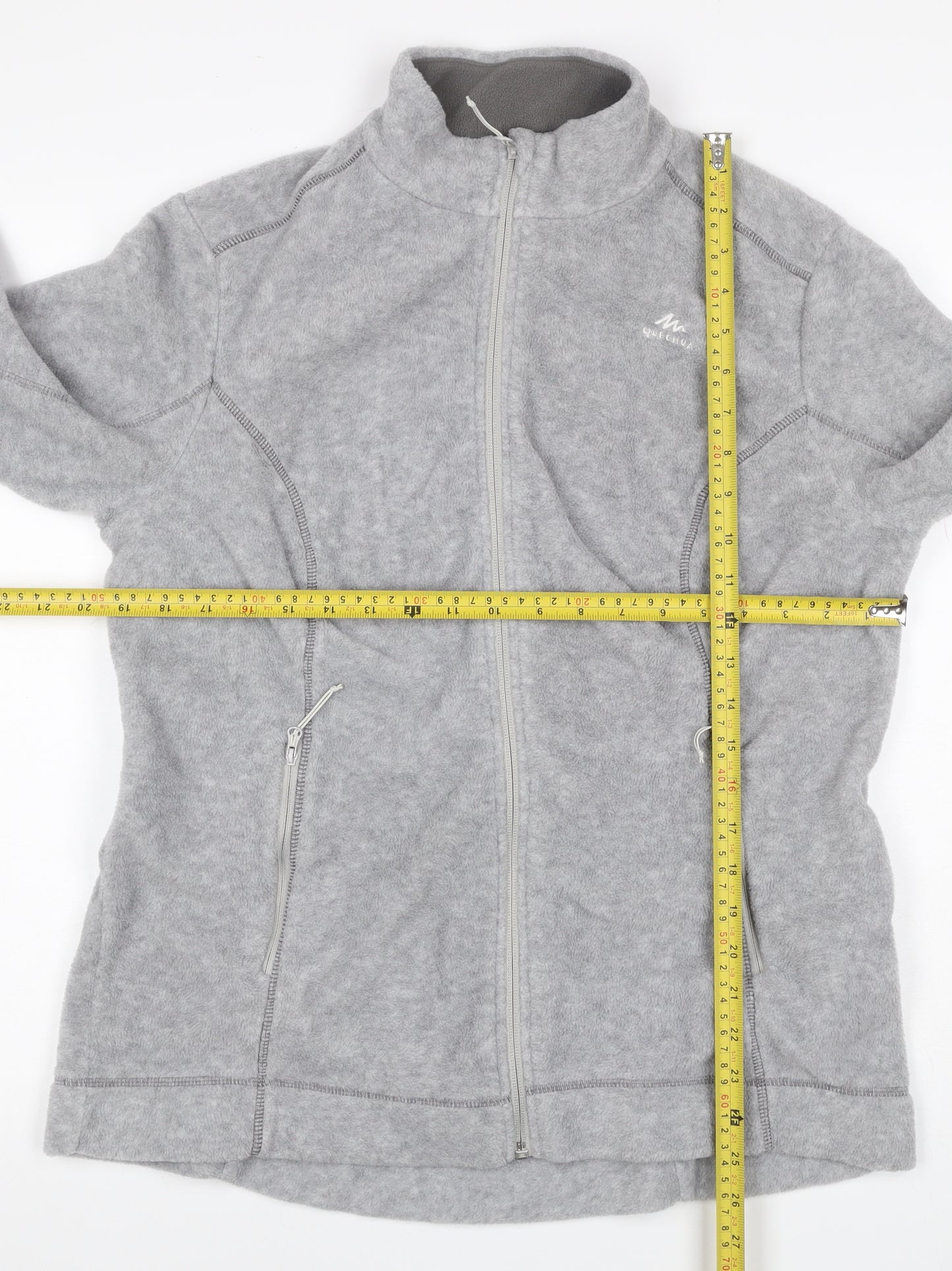 Quechua Women’s Grey 2XL Fleece Full Zip Outdoor Jacket