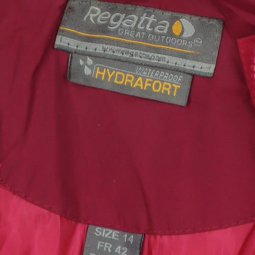 Regatta Women Red UK 14 Hydrafort Waterproof Hooded Rain Jacket
