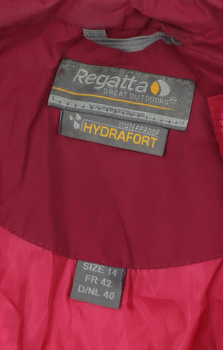 Regatta Women Red UK 14 Hydrafort Waterproof Hooded Rain Jacket