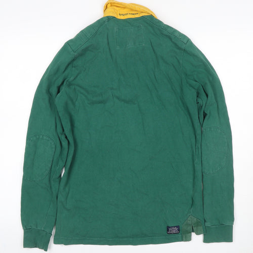 Rugby Heritage Men’s Green S South Africa Embroidered Long Sleeve Polo