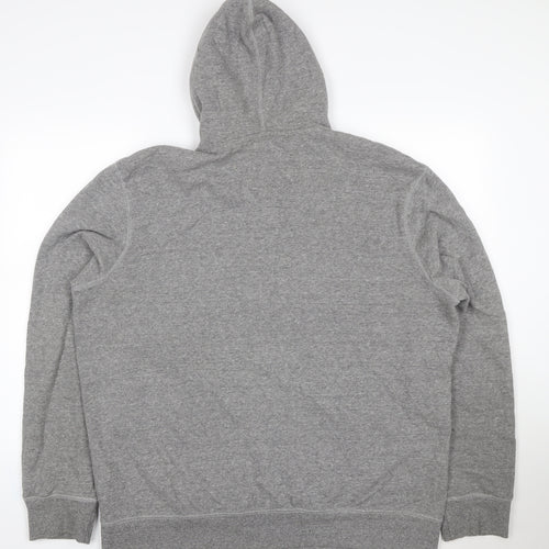 Next Men’s Grey XXL Full Zip Hooded Fleece Hoodie Drawstring Pockets
