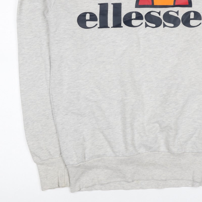 Additional view of Ellesse Women’s Grey Logo Crew Neck Pullover Sweatshirt, size UK 8