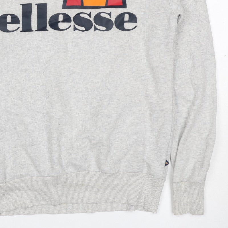 Additional view of Ellesse Women’s Grey Logo Crew Neck Pullover Sweatshirt, size UK 8