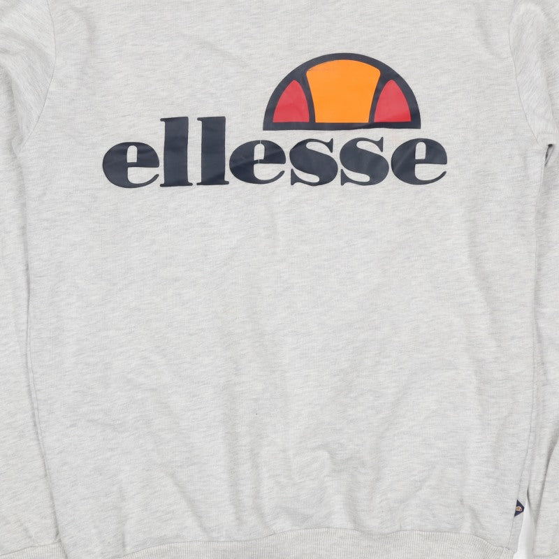 Additional view of Ellesse Women’s Grey Logo Crew Neck Pullover Sweatshirt, size UK 8