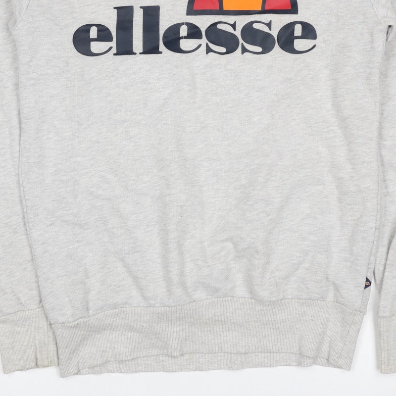 Additional view of Ellesse Women’s Grey Logo Crew Neck Pullover Sweatshirt, size UK 8