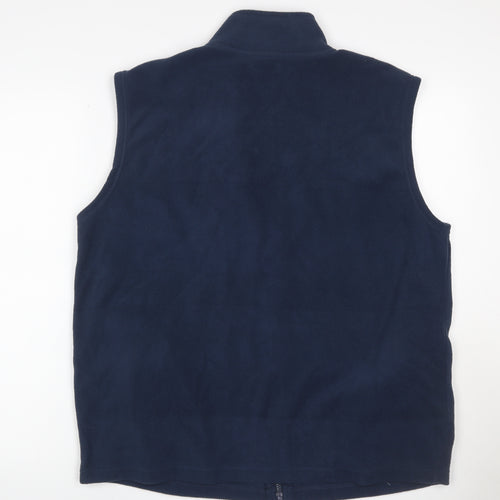 Atlas For Men Men's Blue L Fleece Bodywarmer Full Zip Outdoor Gilet