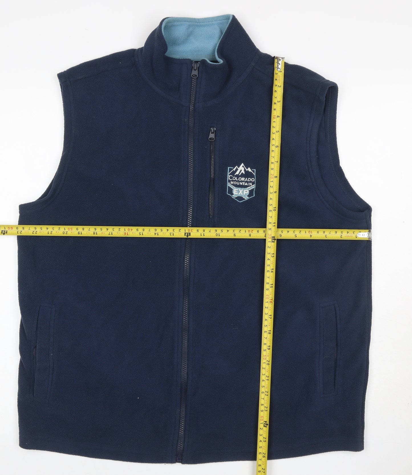 Atlas For Men Men's Blue L Fleece Bodywarmer Full Zip Outdoor Gilet