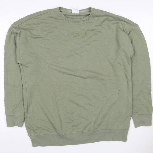 Gymshark Women’s Green L Logo Crew Neck Pullover Sweatshirt
