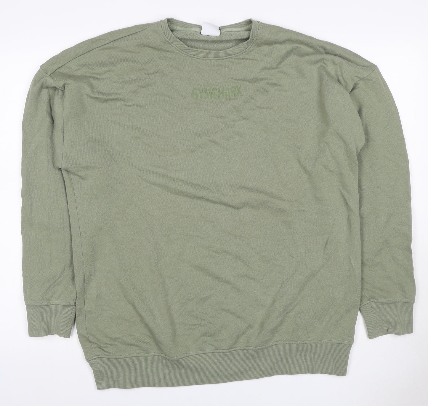 Gymshark Women’s Green L Logo Crew Neck Pullover Sweatshirt