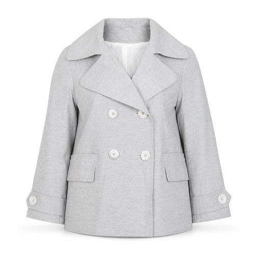 Marks & Spencer Autograph Women Grey UK 12 Linen Blend Trench Coat