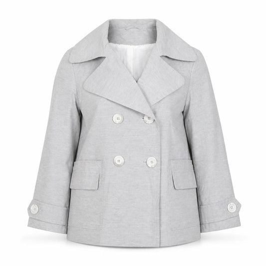 Marks & Spencer Autograph Women Grey UK 12 Linen Blend Trench Coat