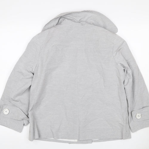 Marks & Spencer Autograph Women Grey UK 12 Linen Blend Trench Coat