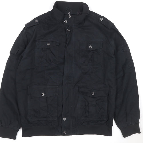 Outdoor Jacket Men's Black 2XL Military Cotton Utility Jacket