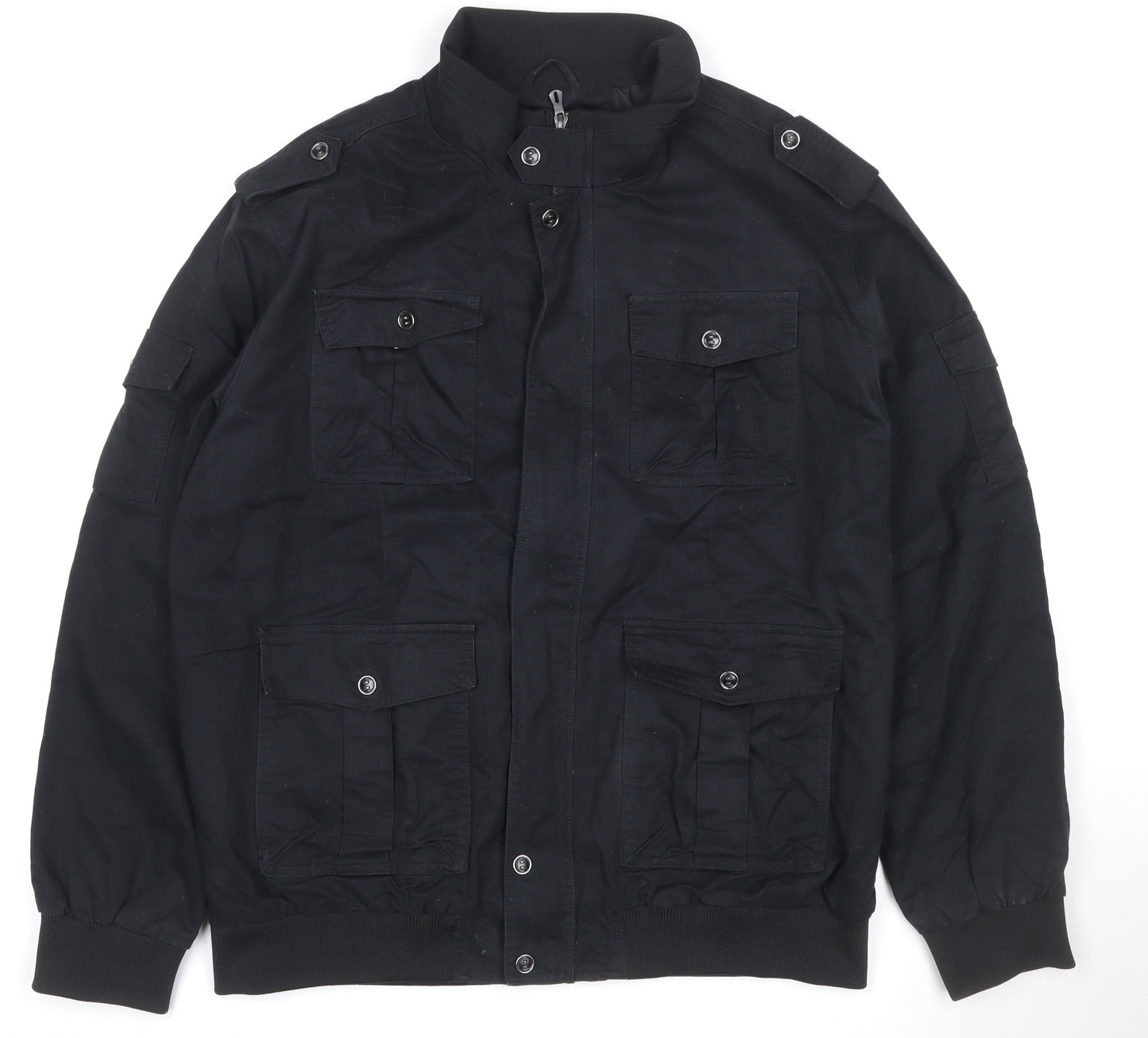 Outdoor Jacket Men's Black 2XL Military Cotton Utility Jacket