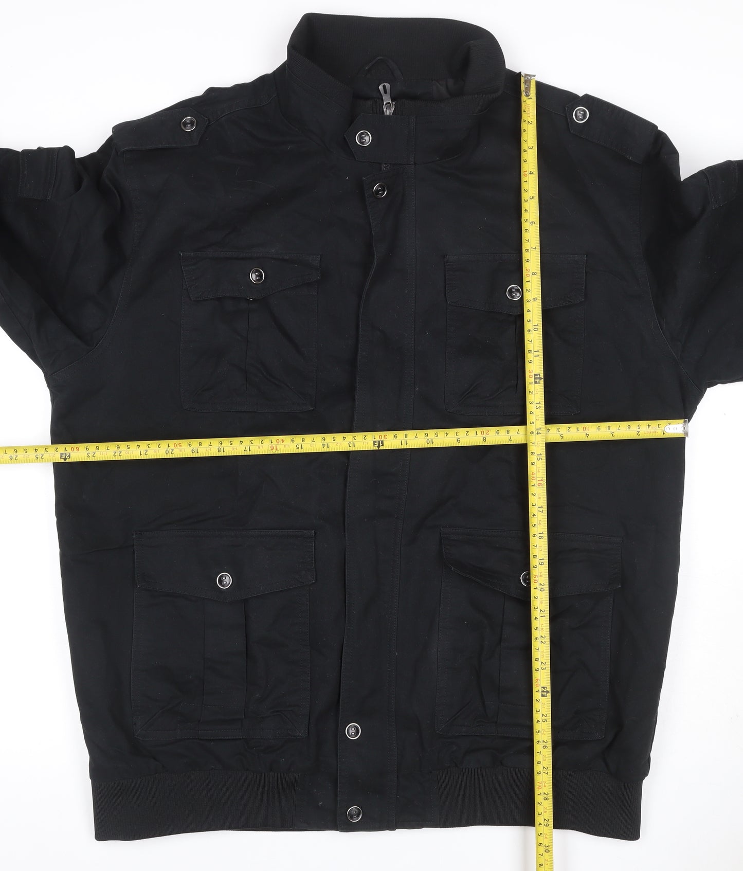Outdoor Jacket Men's Black 2XL Military Cotton Utility Jacket