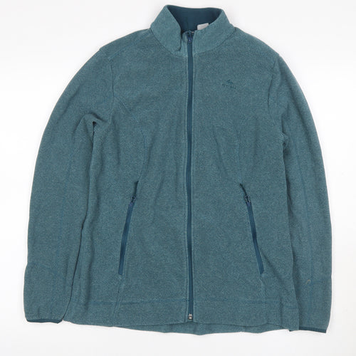 Quechua Women’s Blue L Full Zip Fleece Basic Jacket Outdoor Pockets