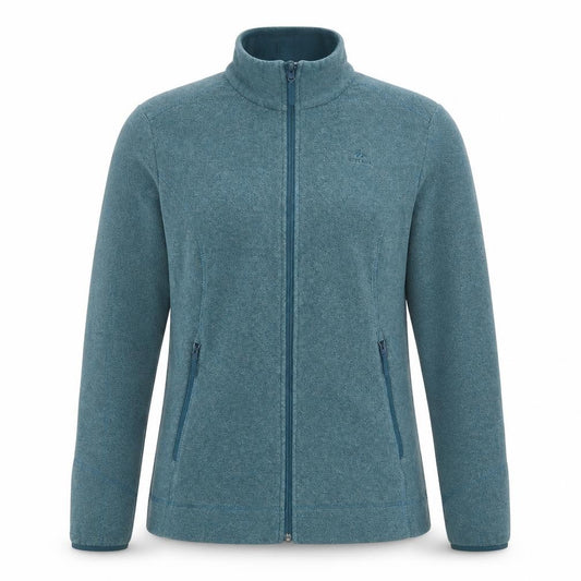 Quechua Women’s Blue L Full Zip Fleece Basic Jacket Outdoor Pockets