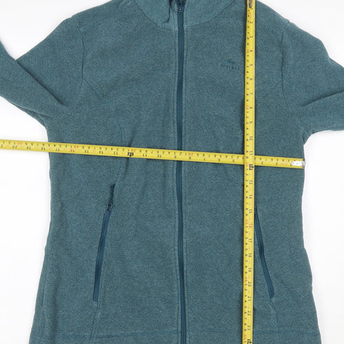Quechua Women’s Blue L Full Zip Fleece Basic Jacket Outdoor Pockets