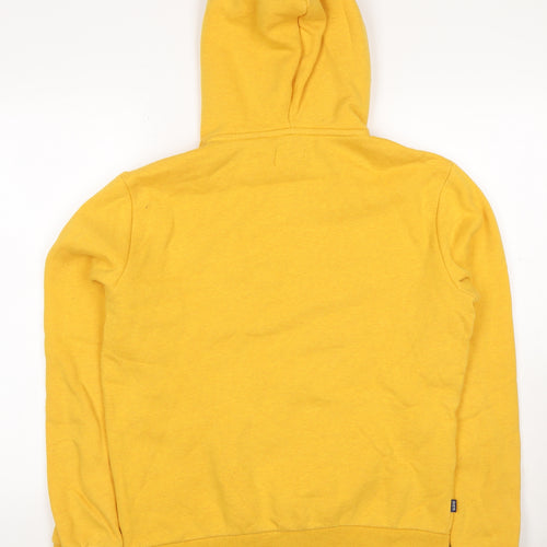 Superdry Men’s Yellow M Pullover Hoodie Logo Fleece Lined Pocket