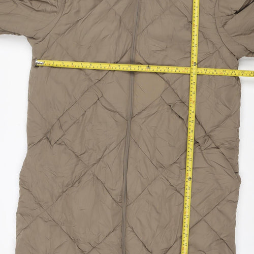 Marks and Spencer Women’s Beige UK 16 Long Hooded Puffer Coat