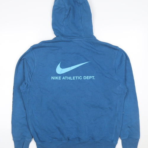 Nike Men’s Blue S Pullover Hoodie Athletic Dept Logo Graphic