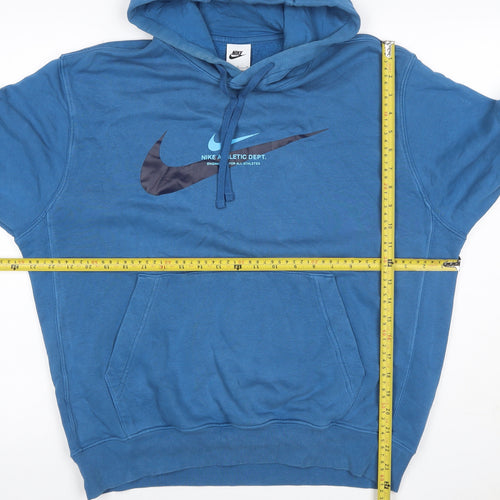 Nike Men’s Blue S Pullover Hoodie Athletic Dept Logo Graphic
