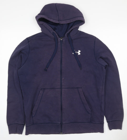 Under Armour Men’s Blue M Full Zip Hooded Fleece Sports Hoodie