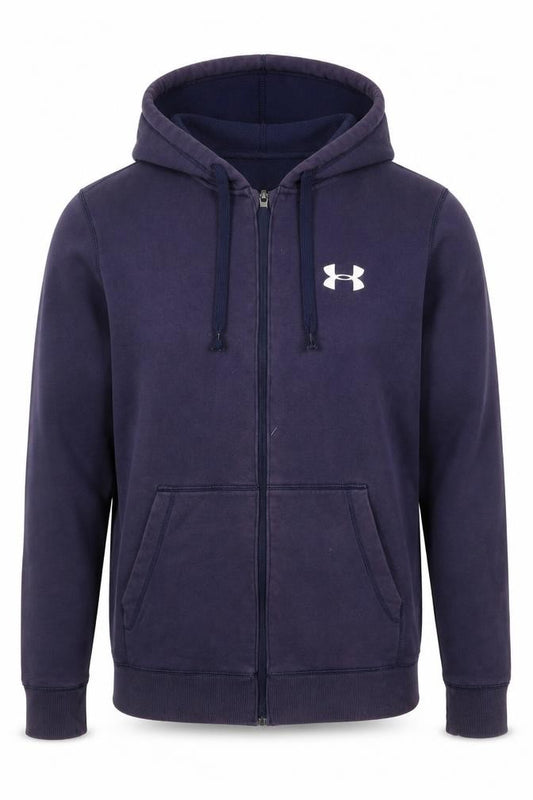Under Armour Men’s Blue M Full Zip Hooded Fleece Sports Hoodie