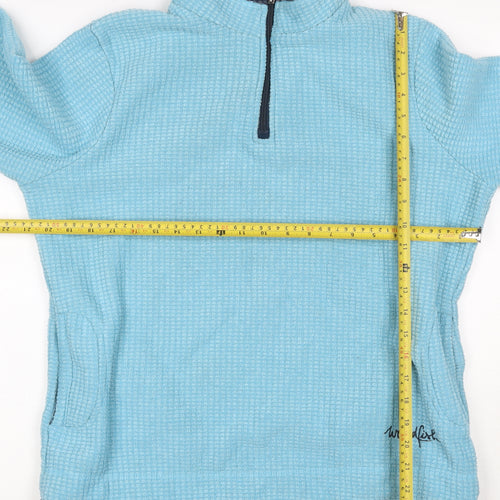 Weird Fish Women Blue Size 14 1/4 Zip Fleece Sweatshirt