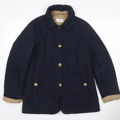 M&S Women’s Navy UK 14 Quilted Mid-Length Padded Coat Classic