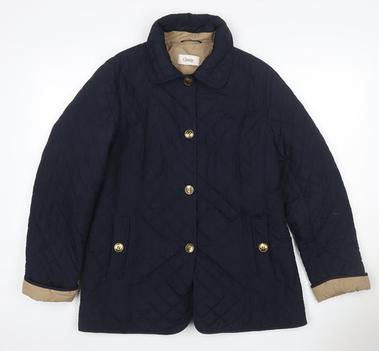 M&S Women’s Navy UK 14 Quilted Mid-Length Padded Coat Classic