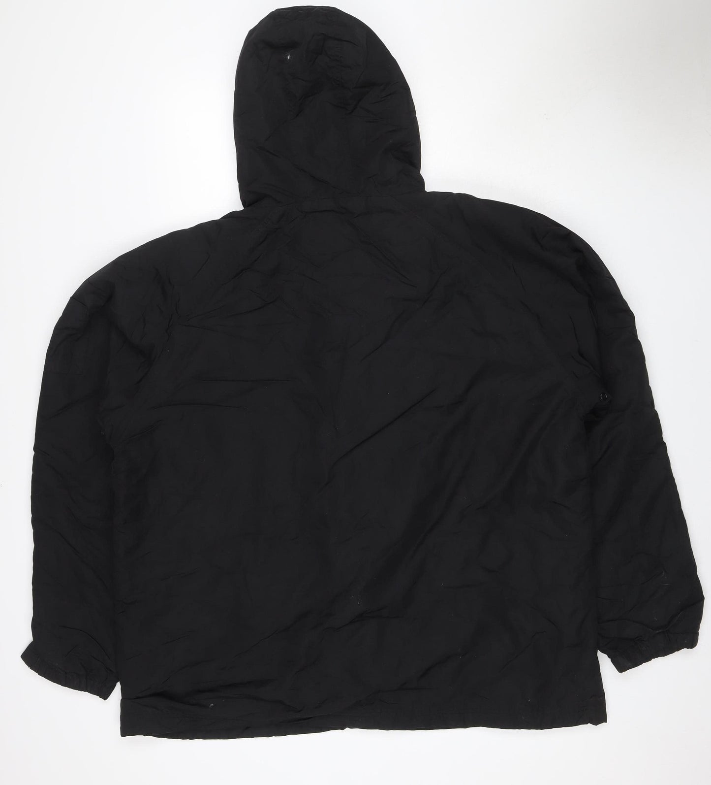 Moto Men's Black L Hooded Padded Anorak Jacket 1/4 Zip