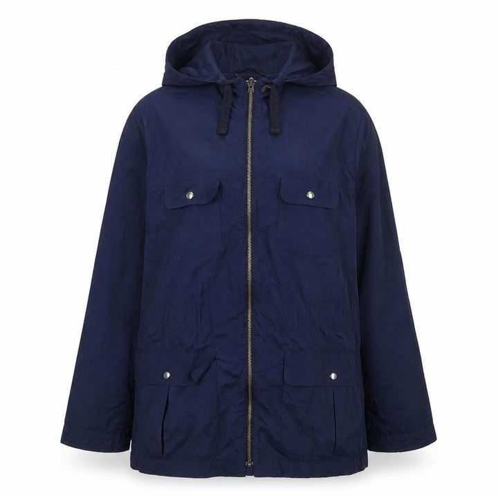 GAP Women's Navy Blue M Hooded Parka Jacket Utility Full Zip