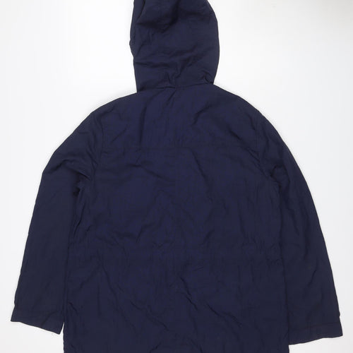 GAP Women's Navy Blue M Hooded Parka Jacket Utility Full Zip