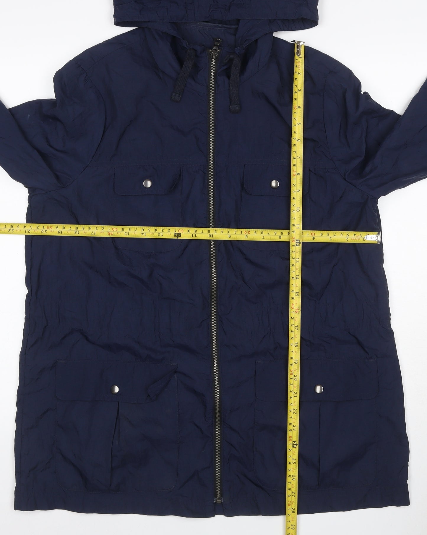 GAP Women's Navy Blue M Hooded Parka Jacket Utility Full Zip