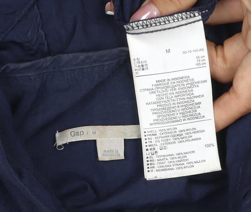 GAP Women's Navy Blue M Hooded Parka Jacket Utility Full Zip