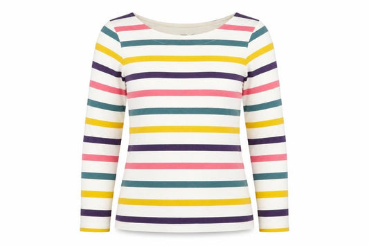 Mistral Women’s Multicoloured UK 12 Striped Jersey Long Sleeve T-Shirt