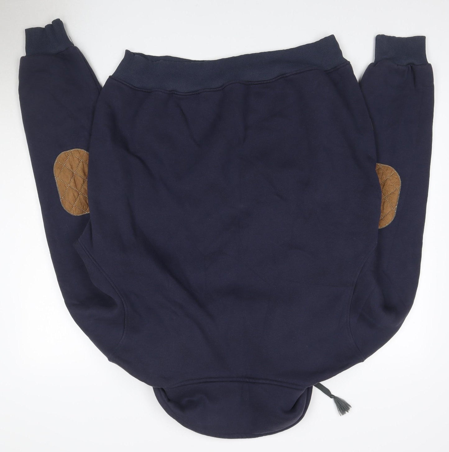 G-Star RAW Men’s Navy M Pullover Hoodie Half Zip Cotton Elbow Patches