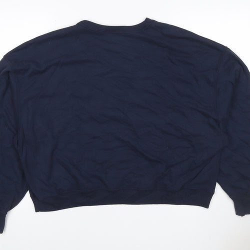 Hollister Women Blue M Nantucket 1990 Graphic Crew Neck Sweatshirt