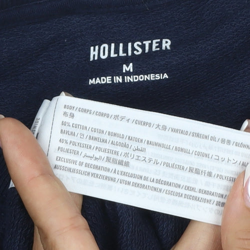 Hollister Women Blue M Nantucket 1990 Graphic Crew Neck Sweatshirt