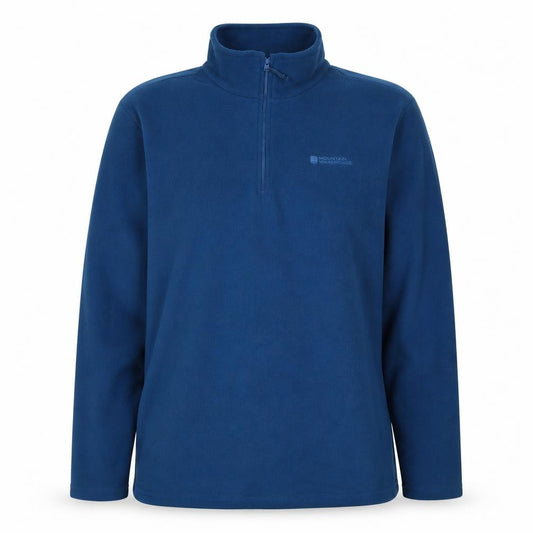 Front view of Mountain Warehouse Women’s Blue L 1/2 Zip Fleece Pullover Sweatshirt