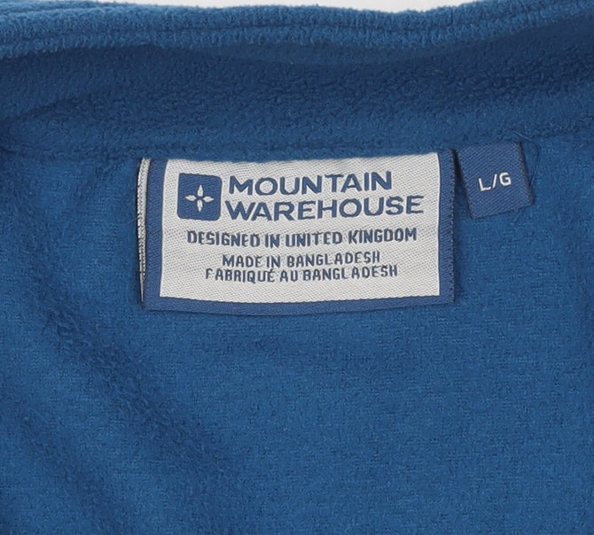 Mountain Warehouse Women’s Blue L 1/2 Zip Fleece Pullover Sweatshirt