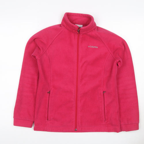 Columbia Girls Pink Fleece Jacket 14-15 Years Full Zip Pockets