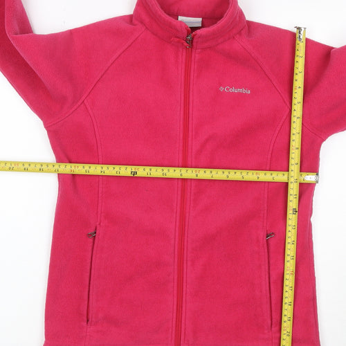 Columbia Girls Pink Fleece Jacket 14-15 Years Full Zip Pockets