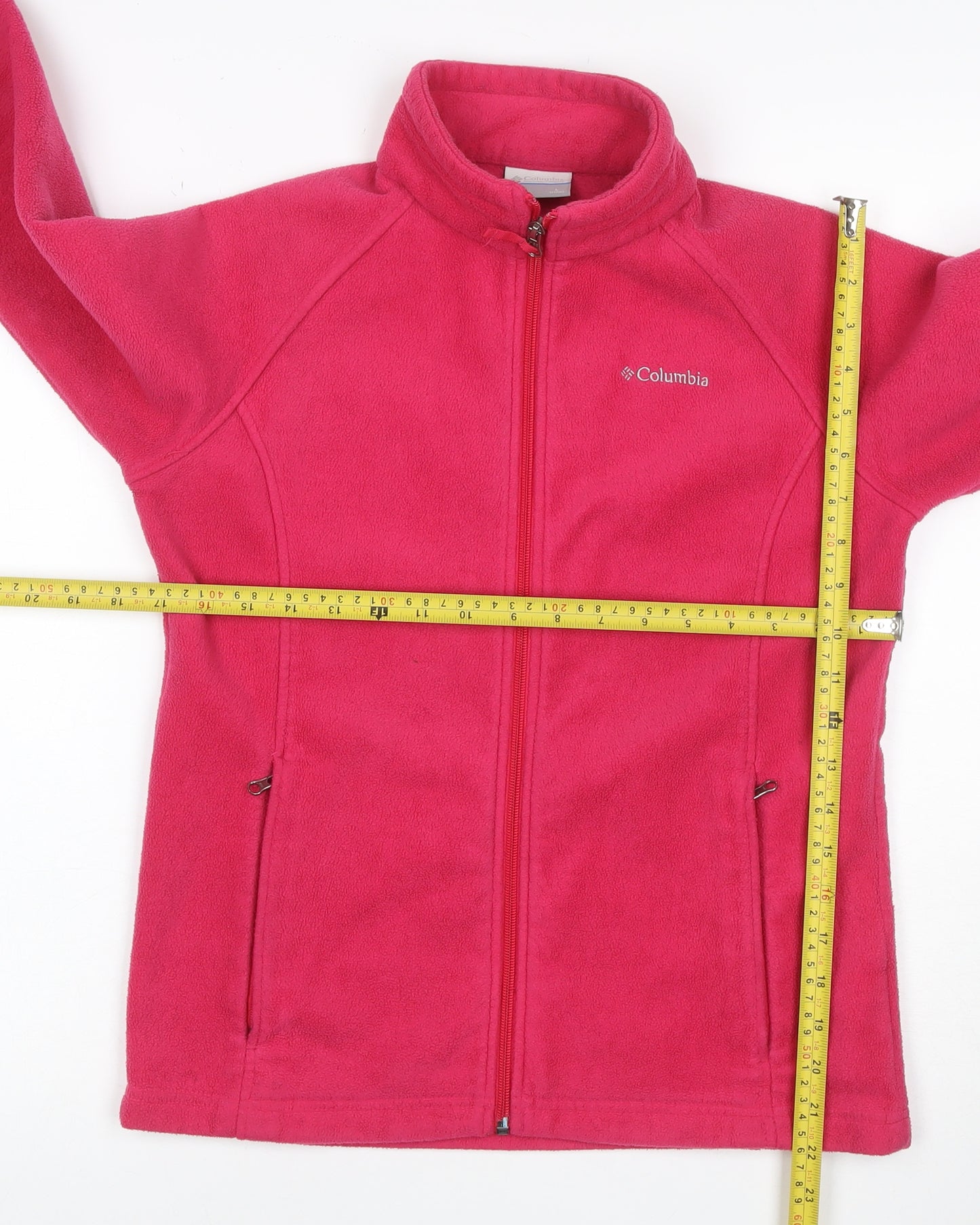 Columbia Girls Pink Fleece Jacket 14-15 Years Full Zip Pockets