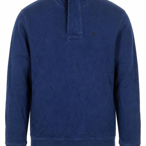 Crew Clothing Co. Men’s Blue S Quarter Zip Cotton Fleece Sweatshirt