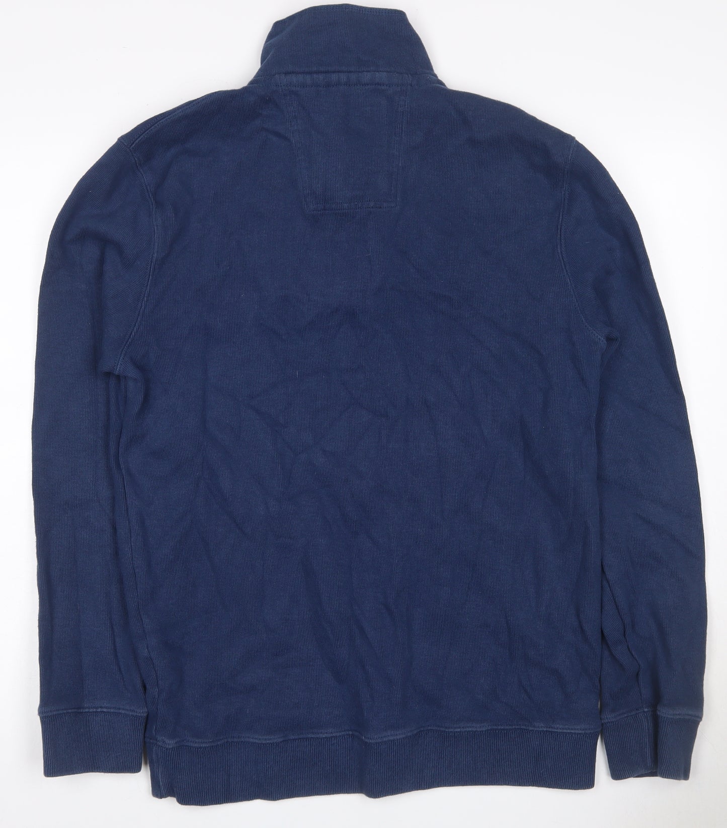 Crew Clothing Co. Men’s Blue S Quarter Zip Cotton Fleece Sweatshirt