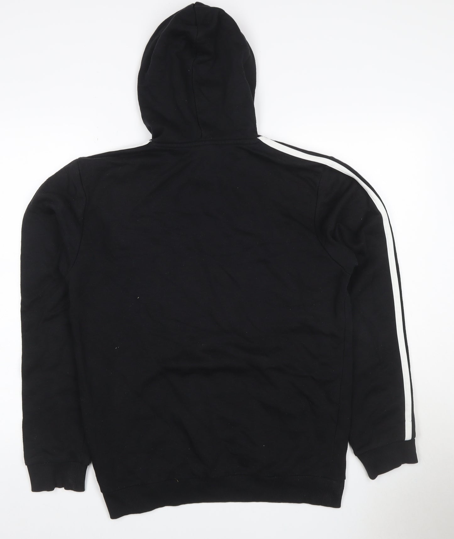 Adidas Men’s Black S 3-Stripes Logo Pullover Hoodie Sports Fleece