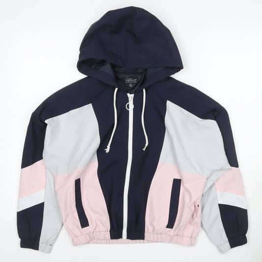 Topshop Women’s Multicoloured Petite XS Hooded Windbreaker Jacket